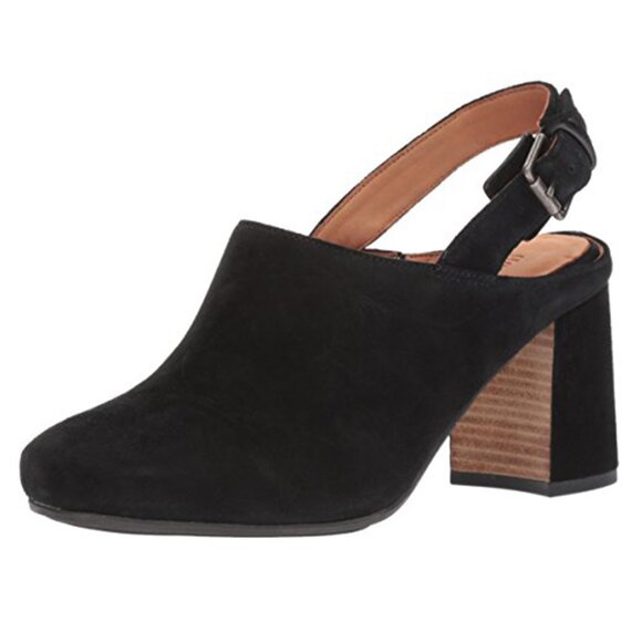 Kenneth Cole: Black Suede Leather Sling Back Mules - Size: 7 1/2M - Picture 1 of 10